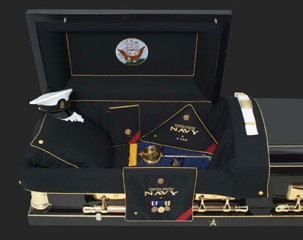 Class A Navy Chief Petty Officer casket