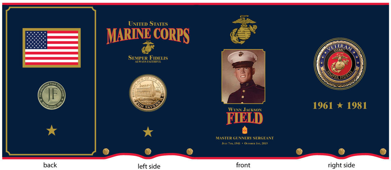 Marine Corps cremation urn cover